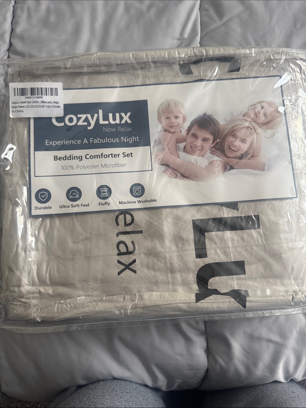 Beige Comforter Set - Plush Microfiber Bedding